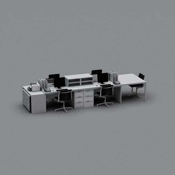 Modern Open Workspace 3D model