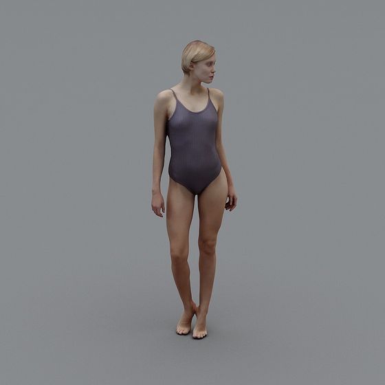 Futuristic Gray Bodysuit 3D Model