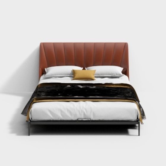Luxe Bed 3D model for Contemporary Homes
