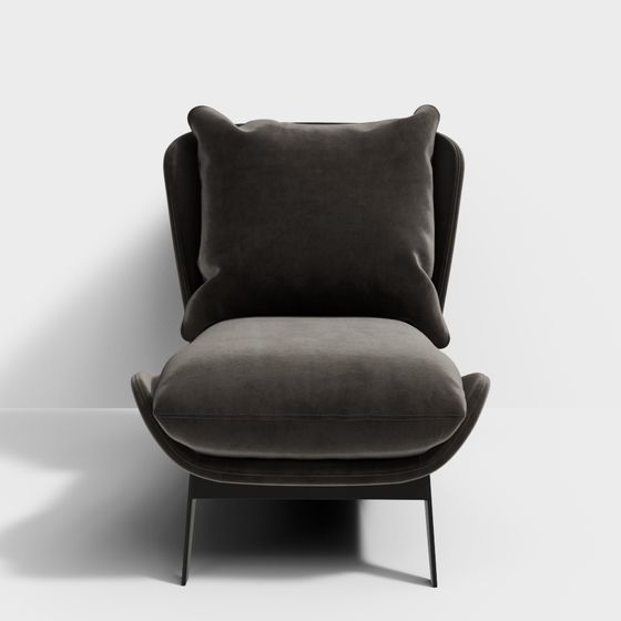 Elegant Wing Chair 3D model for Modern Spaces