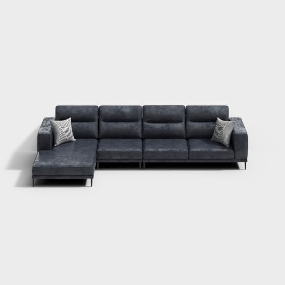 Modern Low-Polygon Sofa 3D model