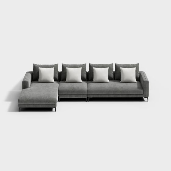 Stylish Urban Comfort 3D model Sofa for Modern Spaces