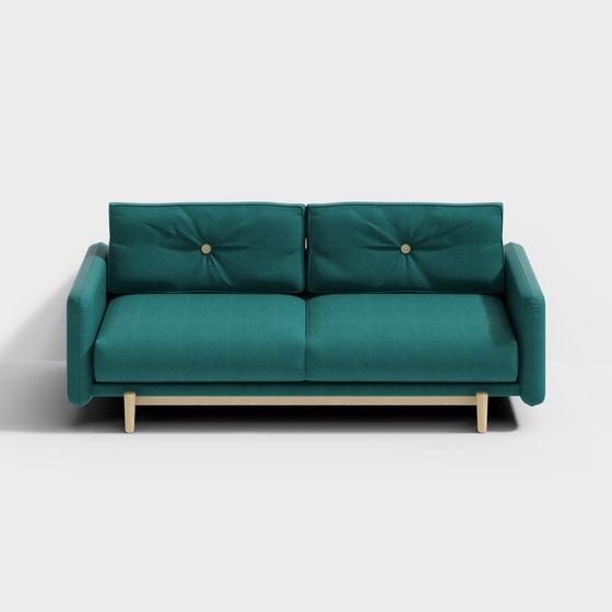 Unique Green Sofa 3D model for Modern Interiors