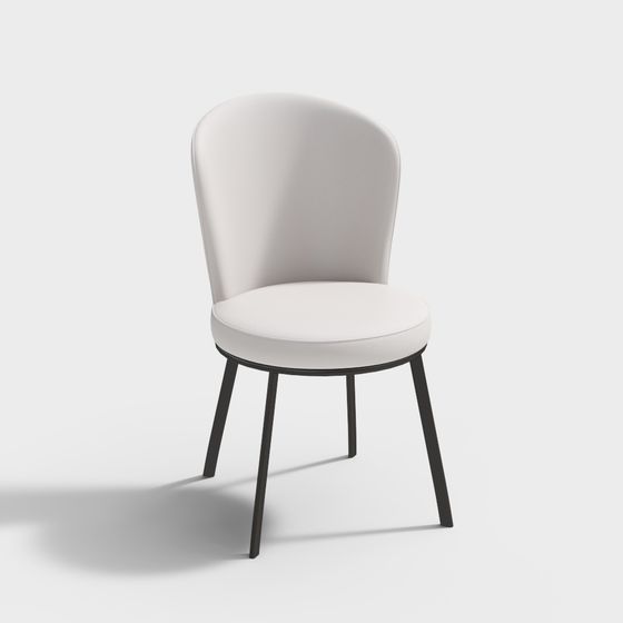 Elegant Curved Chair 3D model