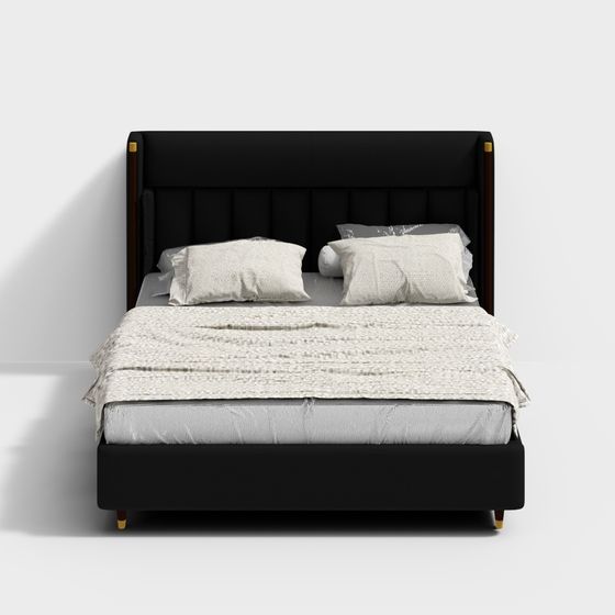 Urban Elegance Bed 3D model for Modern Interiors