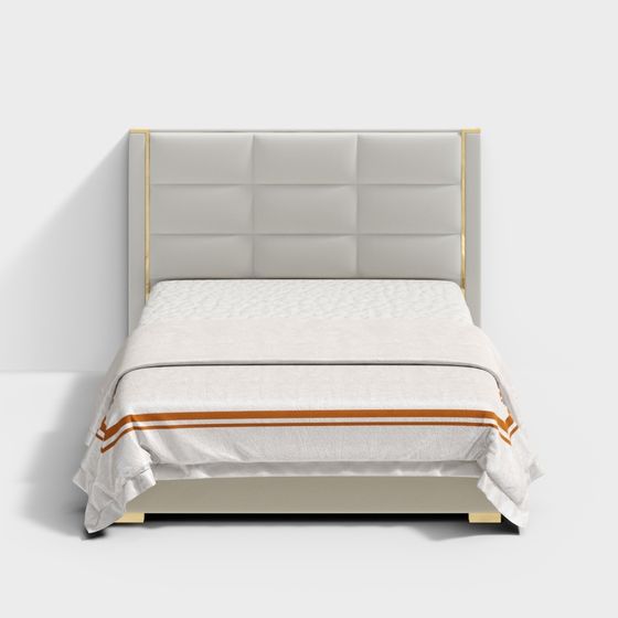 Urban Elegance Bed 3D model for Modern Interiors