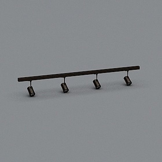 Modern Minimalist Track Lighting Fixture 3D Model