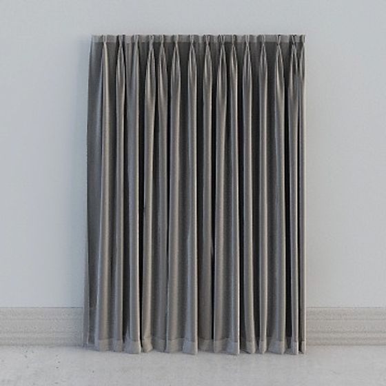 Stylish Pleated Curtain 3D model for Modern Spaces