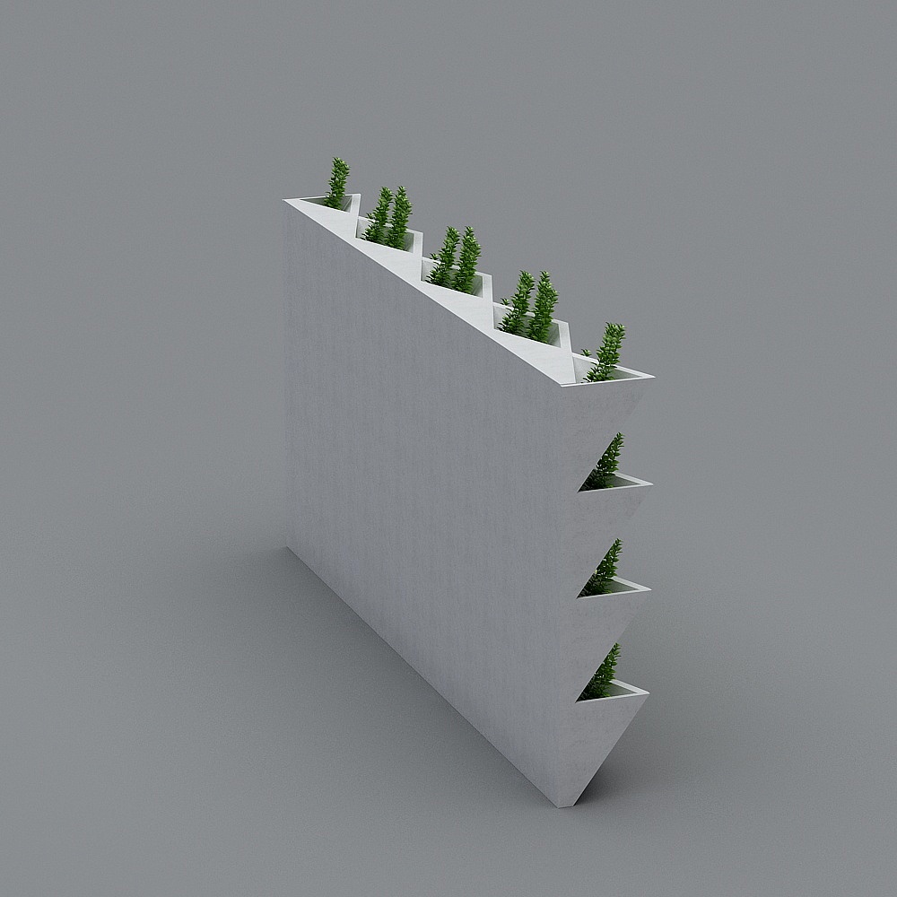 Urban Green Wall 3D model