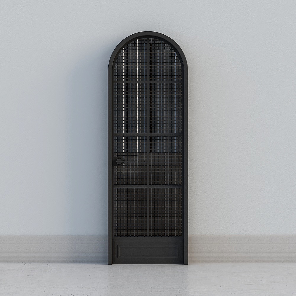 Arched dark door