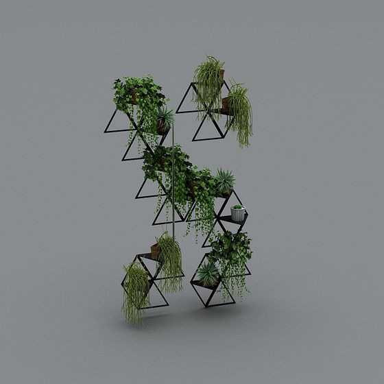 Suspended Garden 3D model for Creative Spaces