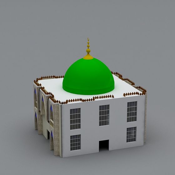 Elegant Oriental Mosque 3D model