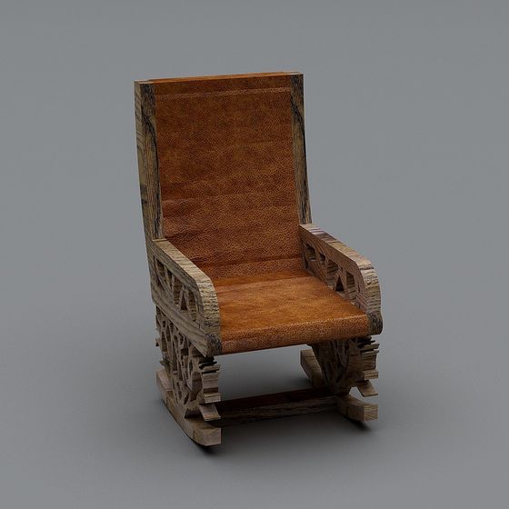 Vintage Rocking Chair 3D model