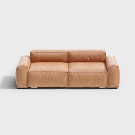 Stylish Low-Poly Sofa 3D model for Modern Interiors