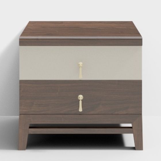Sleek Nightstand 3D model for Modern Interiors