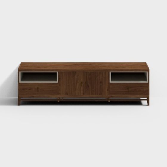Stylish TV Stand 3D model for Contemporary Interiors