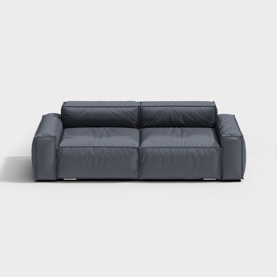 Sleek Low-Polygon Sofa 3D model for Contemporary Spaces
