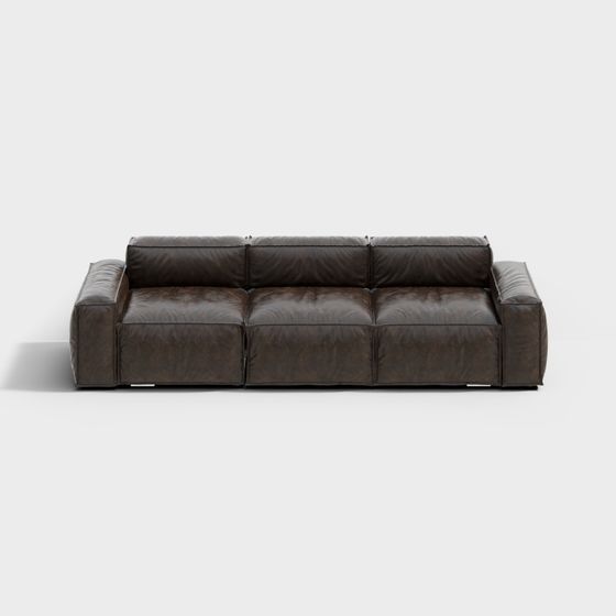 Elegant Low Polygon 3D Sofa Model