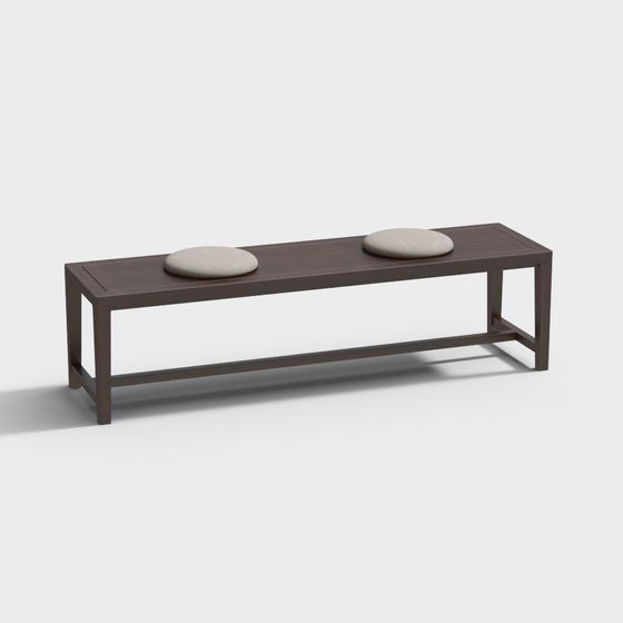 Urban Bench 3D model for Modern Design