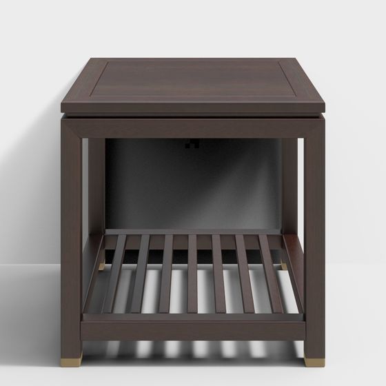 Elegant Low-Polygon Side Table 3D model