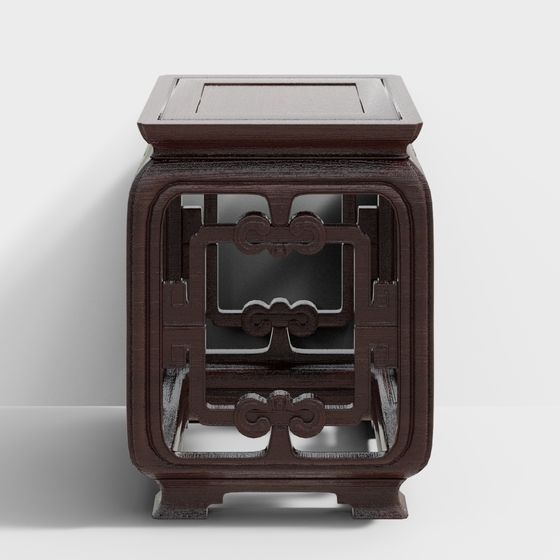 Elegant Chinese Furniture 3D model with Unique Artistry