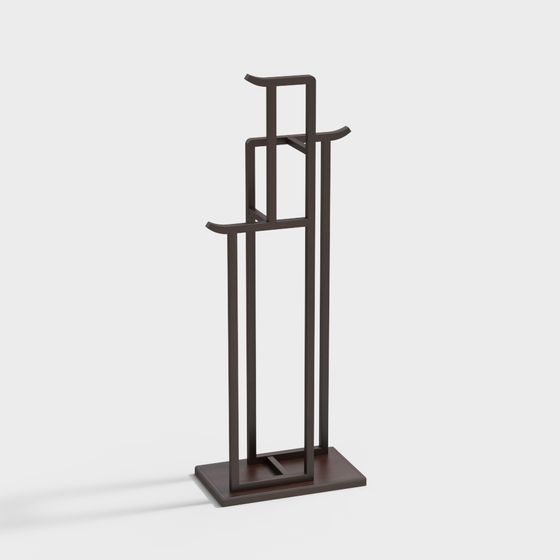 Elegant Minimalist Clothes Rack 3D model