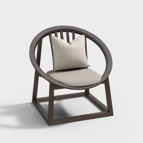 Circular Armchair 3D model for Modern Interiors