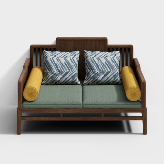 Stylish Low-Poly Sofa 3D model for Modern Interiors