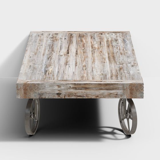 Vintage Industrial Coffee Table 3D model