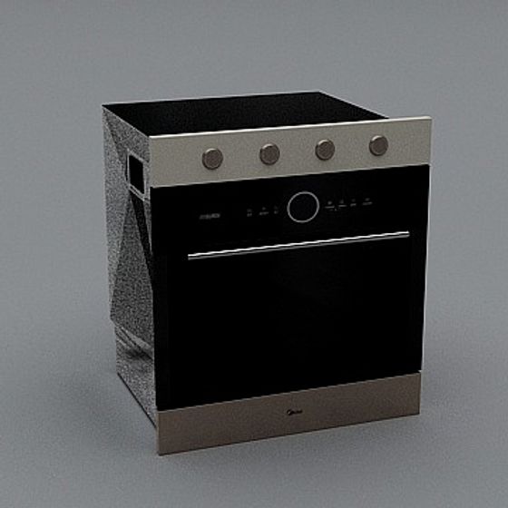 Sleek Contemporary Oven 3D model