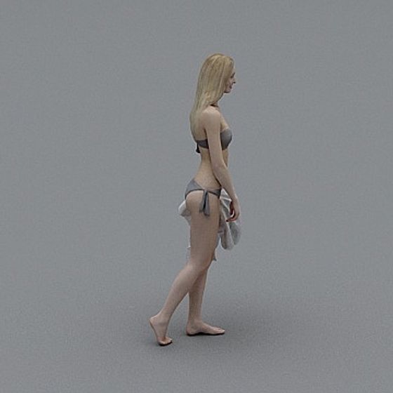 Vibrant Summer Beach Scene 3D Model