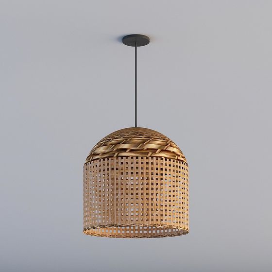 Stylish Low-Polygon Chandelier 3D model for Contemporary Spaces