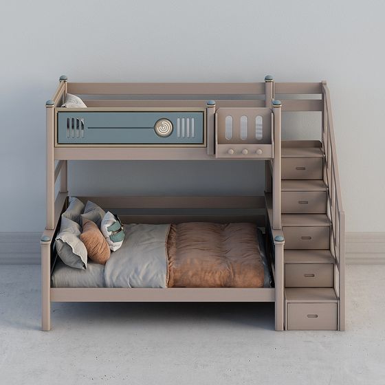 2 lits superposés Versailles 1,35 x 2,0M (tabouret)