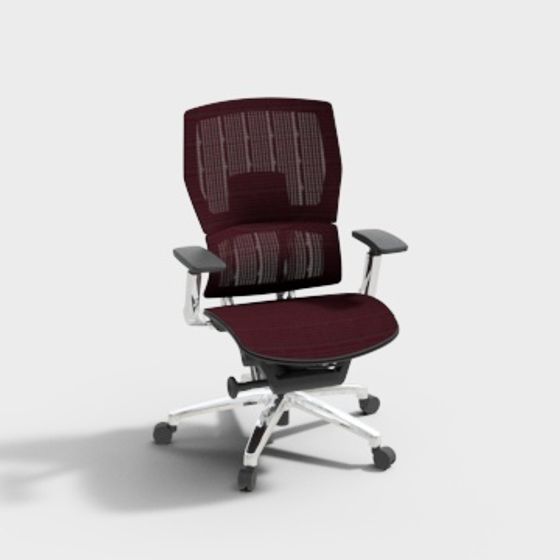Sleek Office Chair 3D model for Modern Workspaces