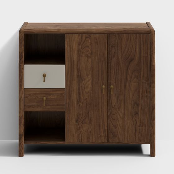Stunning Walnut Sideboard 3D model for Modern Design