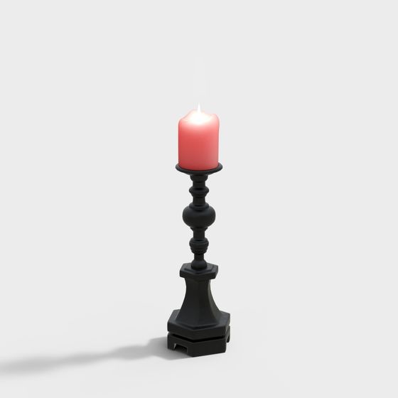 Vintage Candleholder 3D model for Stunning Ambience