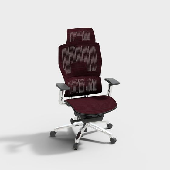 Elegant Low-Polygon Office Chair 3D model