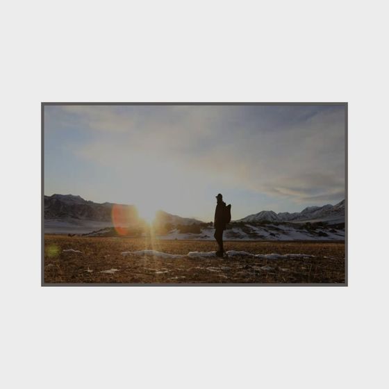 Stylish Projection Screen 3D Model in Gray