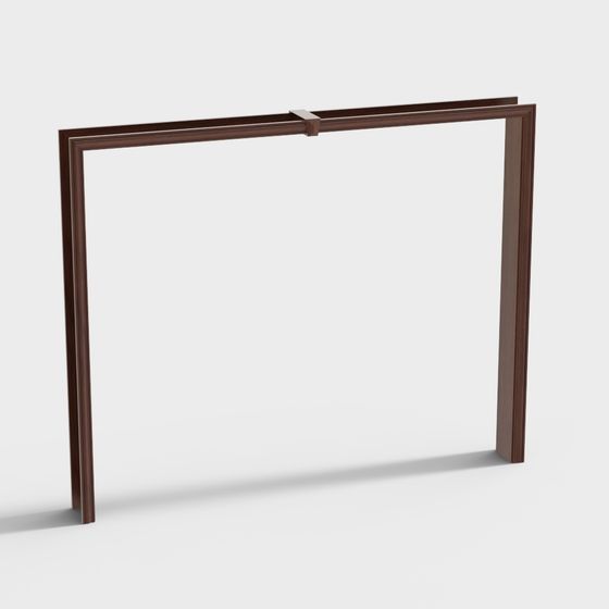 Elegant Low-Poly Wooden Frame 3D model for Design