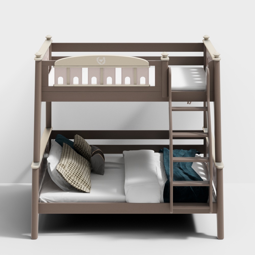 4 Letti a castello Principessa Sirena 1.35 x 2.0 m (Scala Sospesa)