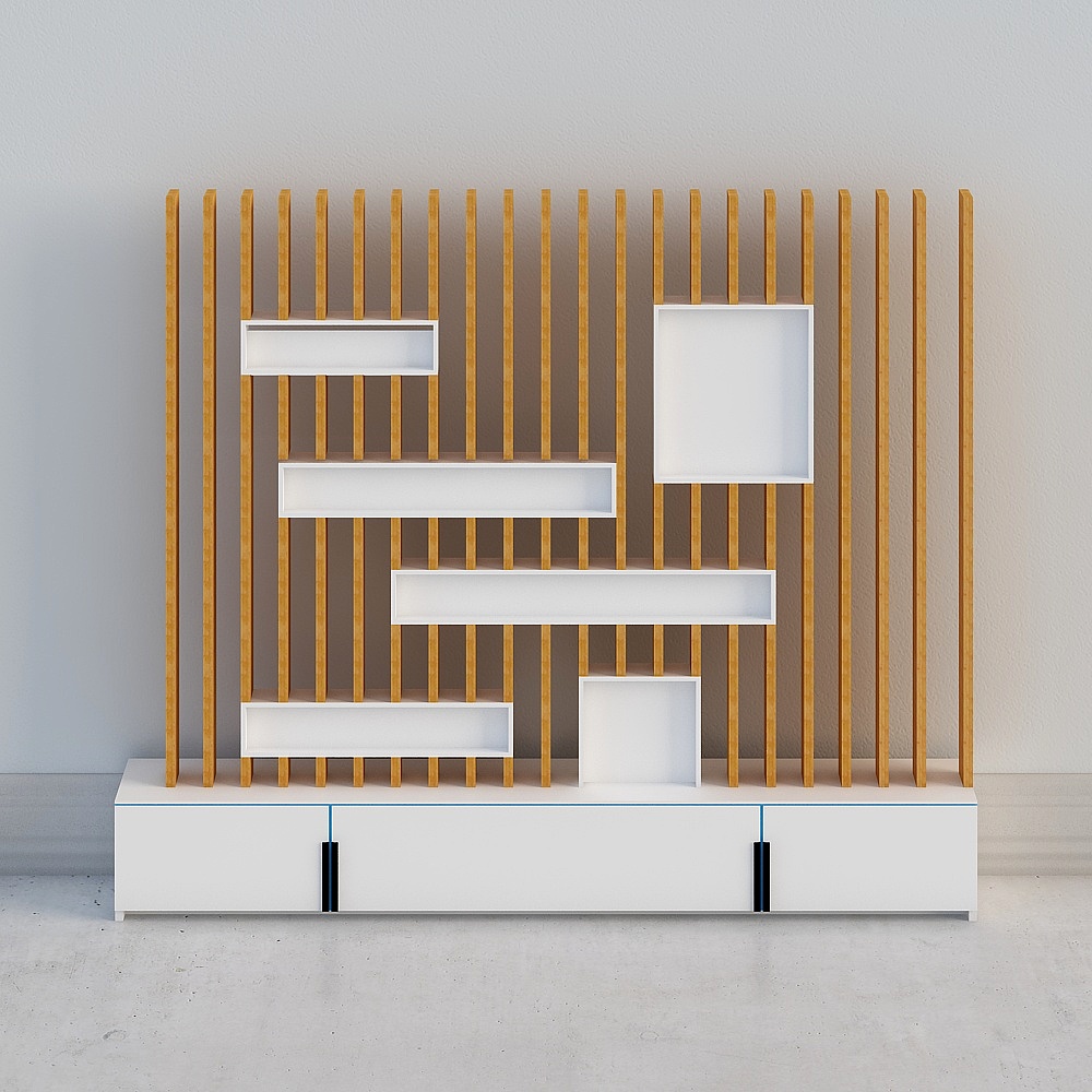 zapatero, muro divisorio, vitrina