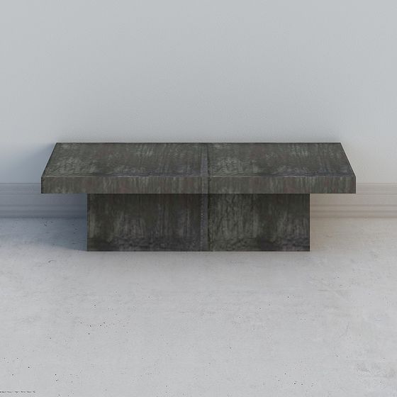 Stylish Concrete Bench 3D Model for Urban Designs