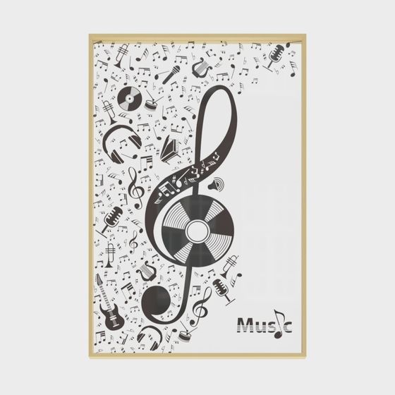 Low-Poly Music-Inspired 3D Model