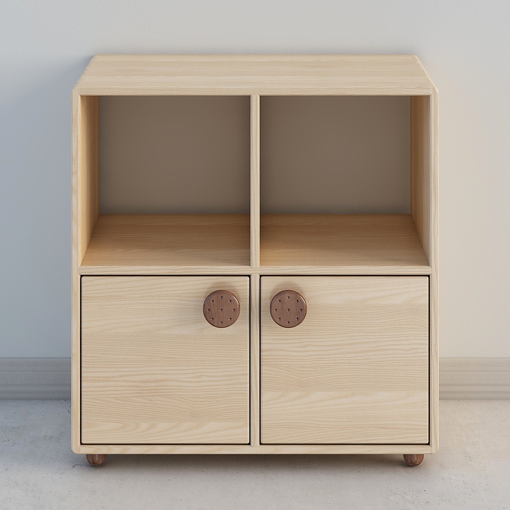 Huasongju - Nordic series S1007-36 children's collection cabinet - 3 racks