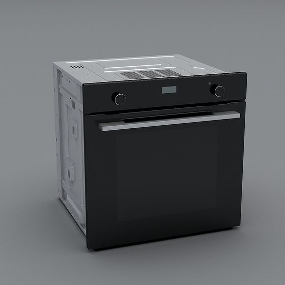 Minimalist 3D Model Electric Oven