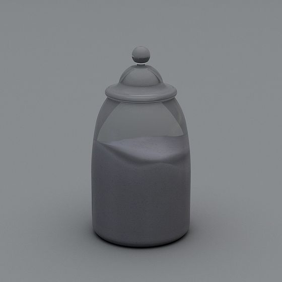 Elegant Glass Jar 3D model
