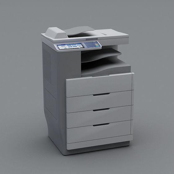 Elegant Office Copier 3D Model