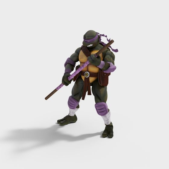 Vibrant Ninja Turtle 3D Model for Creative Projects