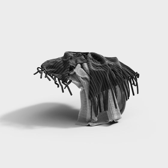 Elegant Tassel Fabric Bag 3D model for Creative Projects