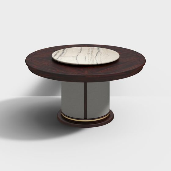 Stylish Round Table 3D model for Creative Spaces
